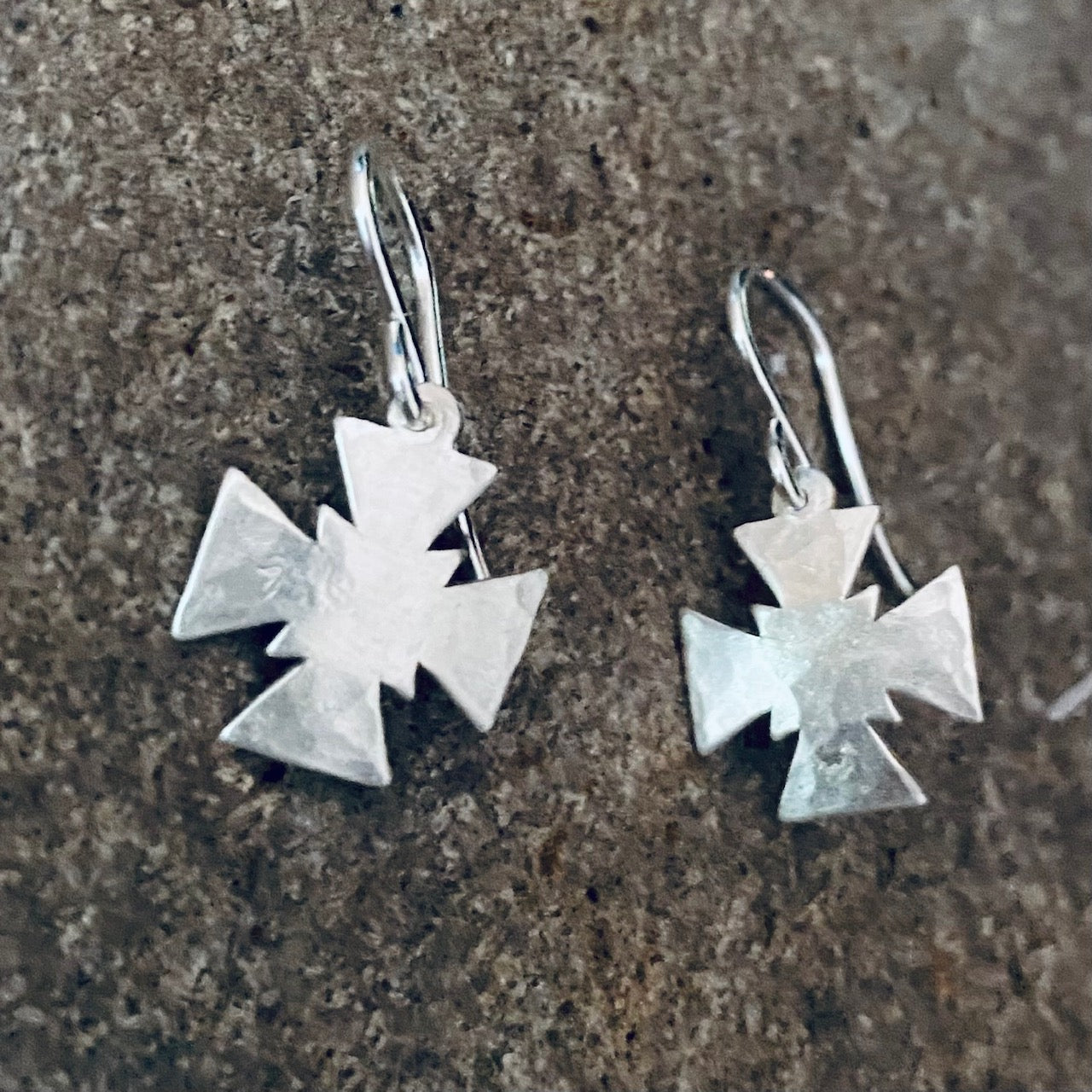 Cross Sterling Silver Earrings