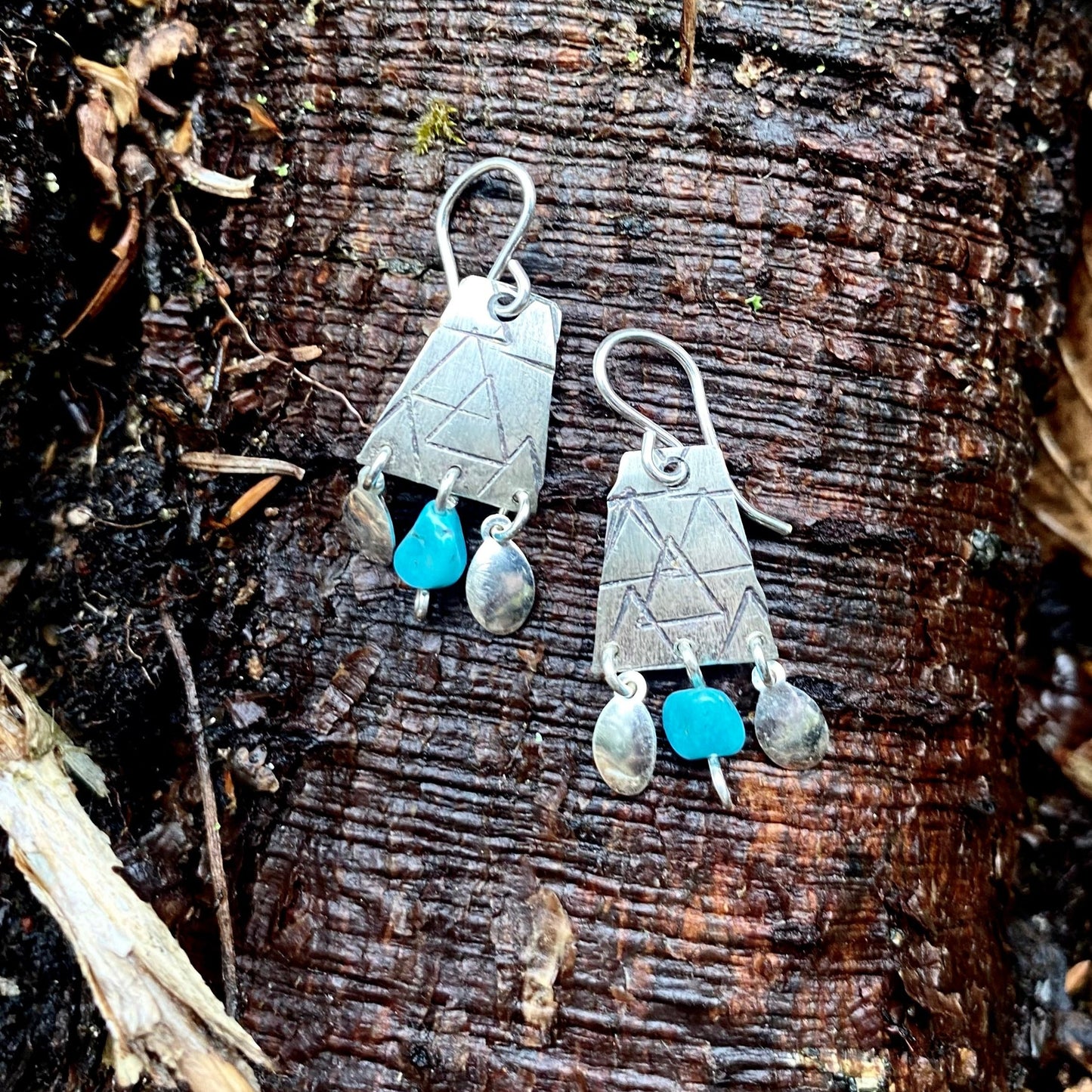 Mystic Warrior Earrings with Turquoise