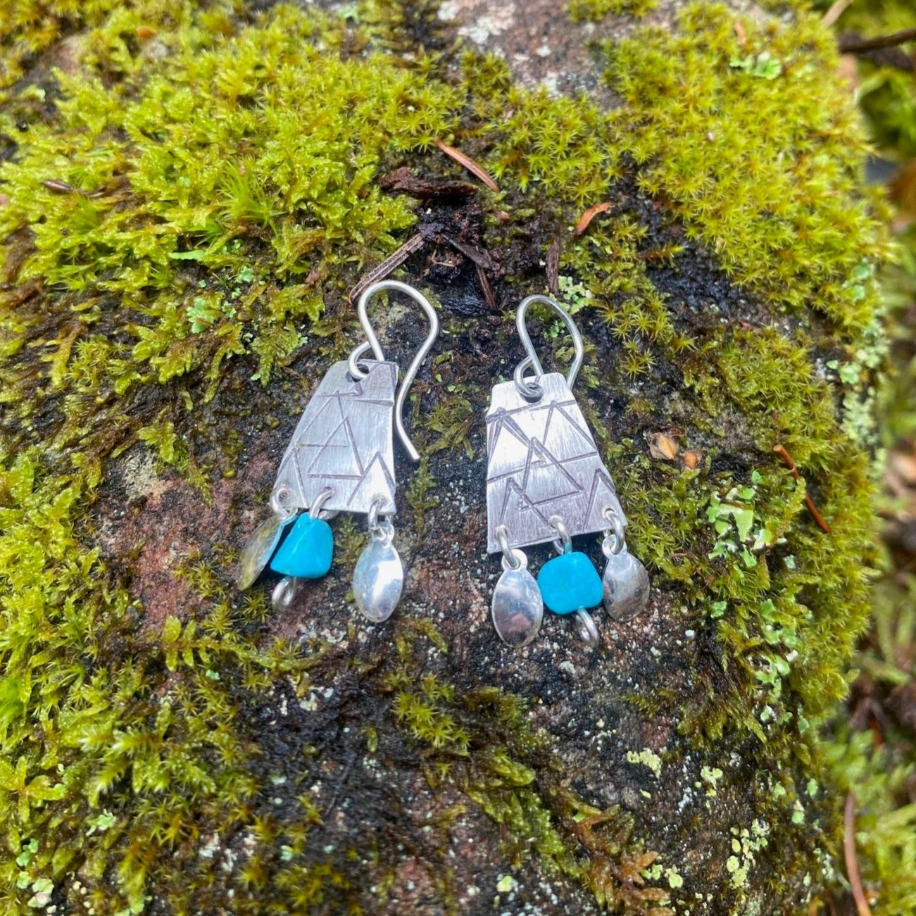 Mystic Warrior Earrings with Turquoise