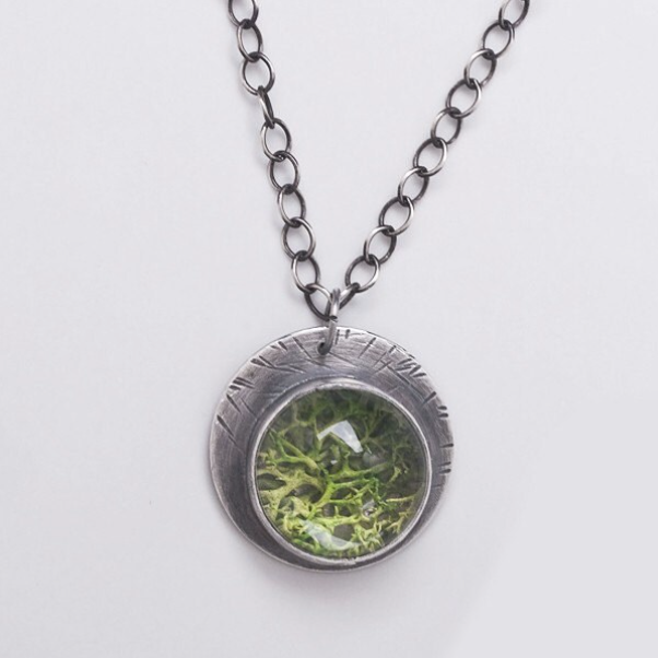 Sterling Silver Terrarium Necklace