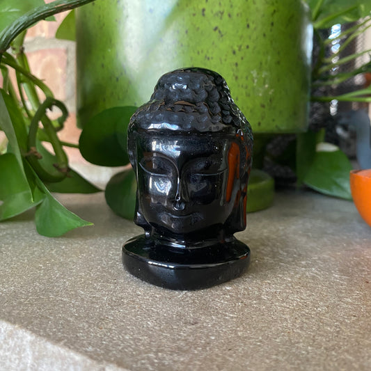 Carved Obsidian Buddha