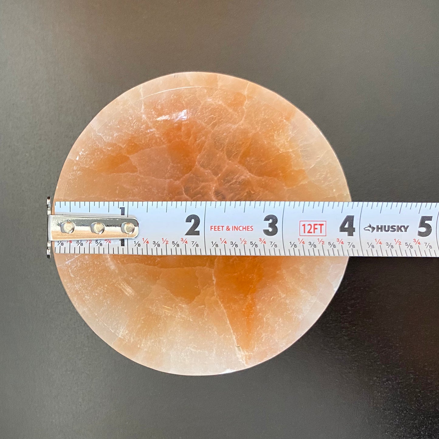 Peach Selenite Offering Bowl