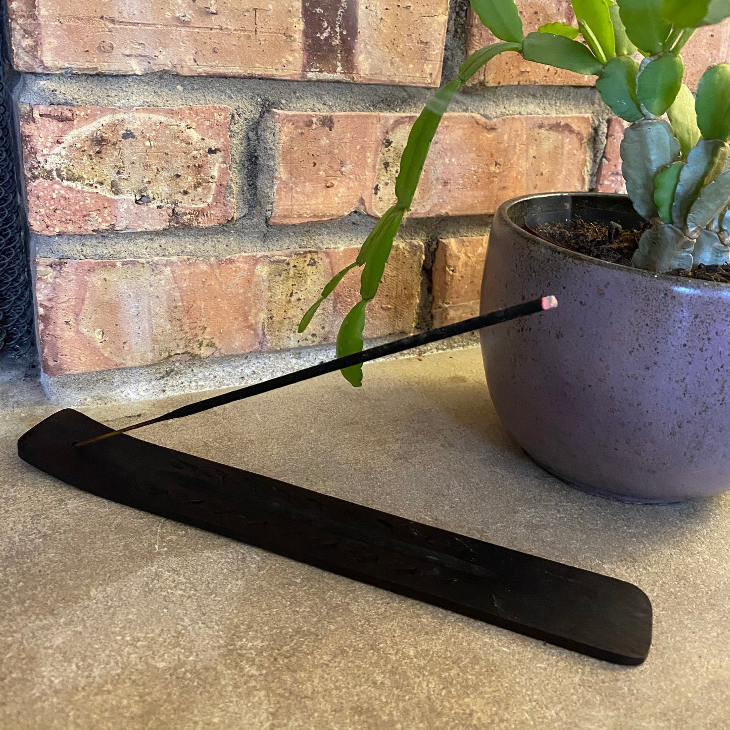 Black Wood Incense holder