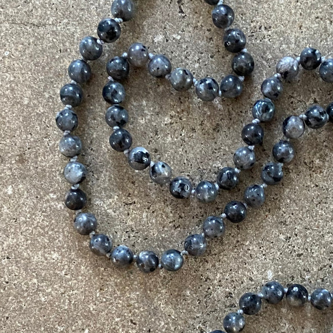 Natural Iolite Meditation Beads