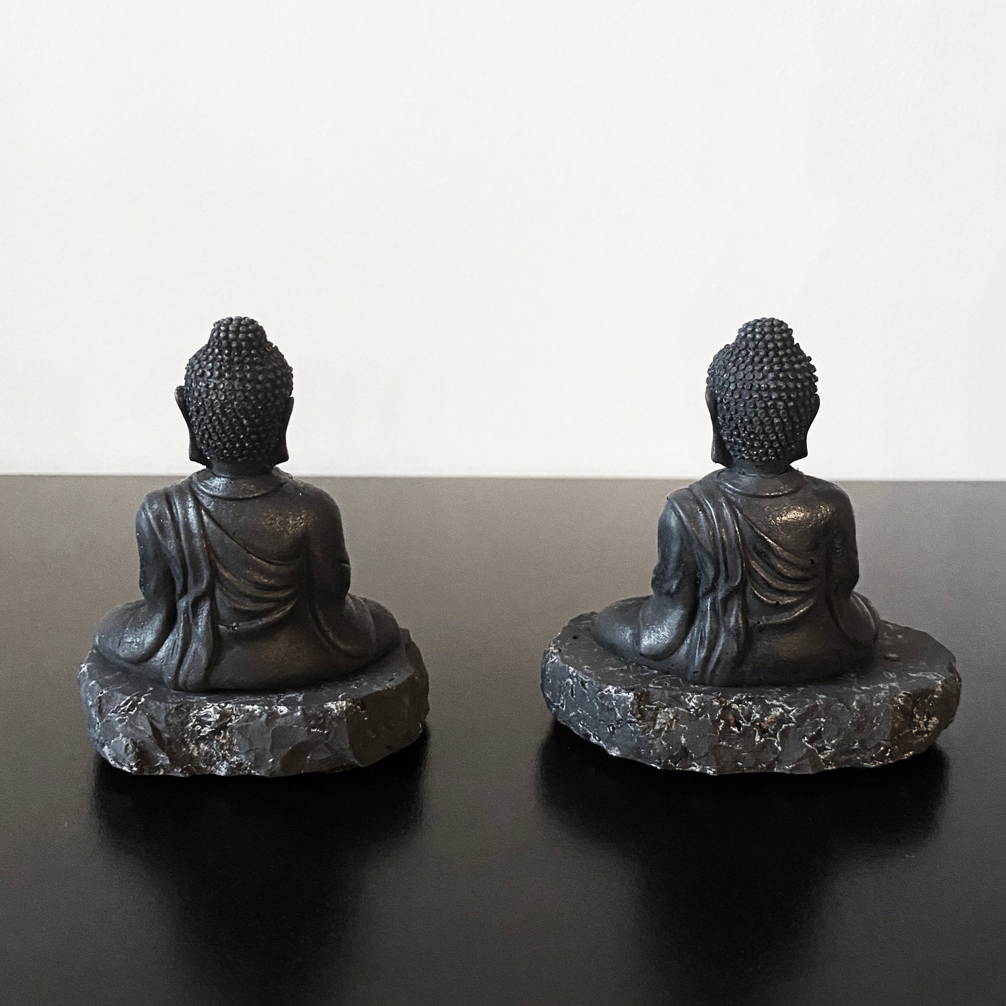 Shungite Buddha figurine on Rock