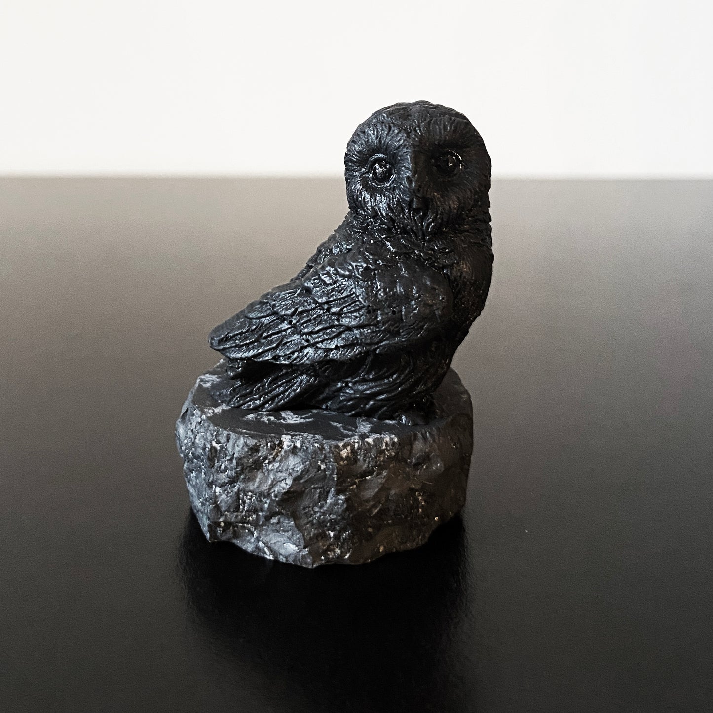 Shungite Carved Owl Figurine