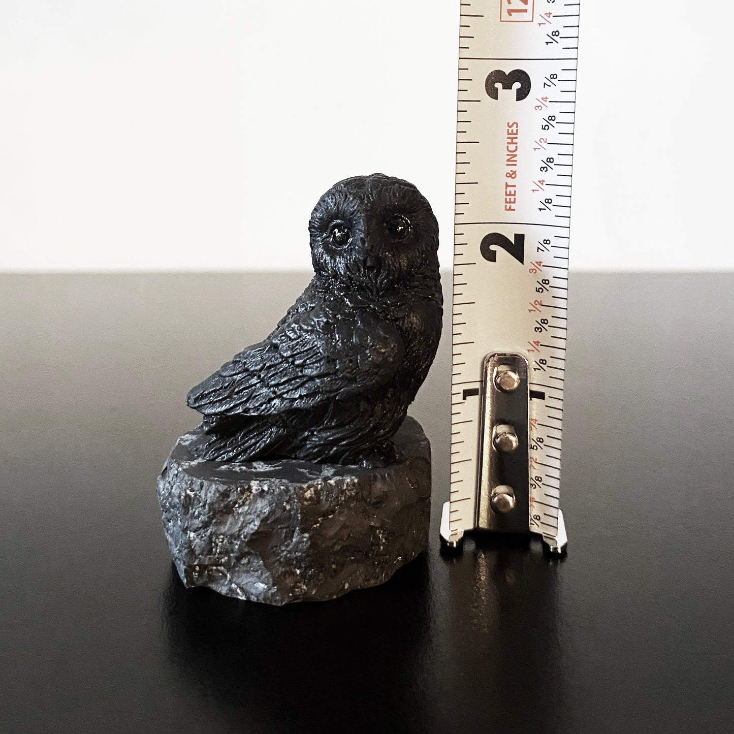 Shungite Carved Owl Figurine